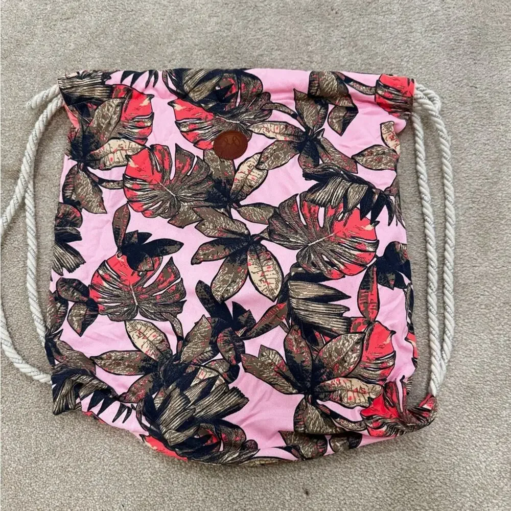 Maaji swim Pink Floral Drawstring Backpack